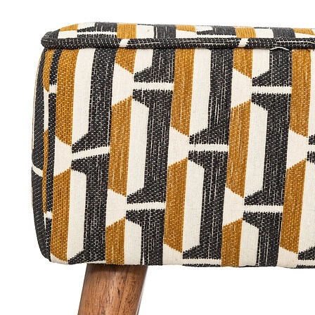 Čalouněný taburet Chiara Atmosphera hnědý retro do obýváku nebo předsíně 40 cm