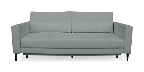 Rozkládací pohovka Lara pro 3 osoby s úložným prostorem a funkcí spaní šedá do obýváku