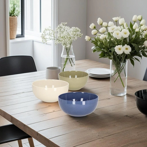 Keramická miska na polévku a salát Gomera 25 cm modrá kulatá Intesi