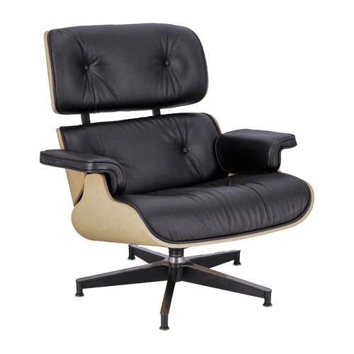 VIP Lounge křeslo kožené černé otočné do obýváku moderní D2.DESIGN