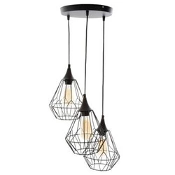 Visící lampa Kaore 3 černá