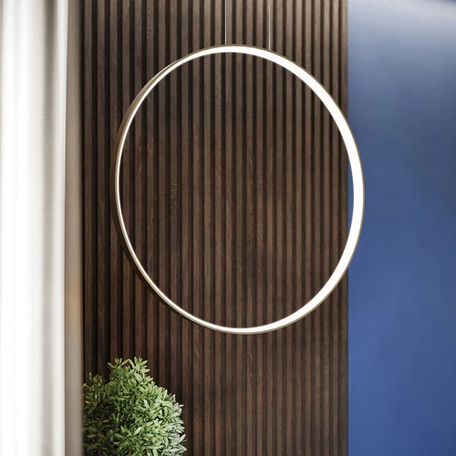 Závěsné LED svítidlo RIO 55 moderní zlaté do obýváku a jídelny průměr 55 cm