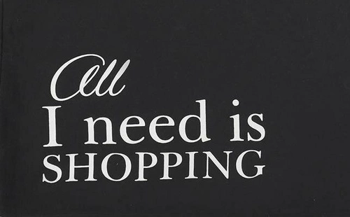 Nákupní taška All I Need Is Shopping černá