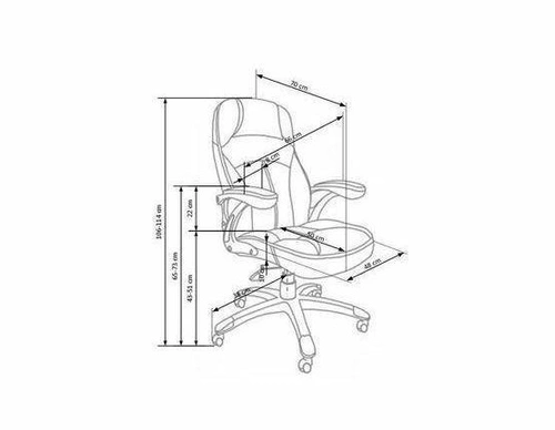 Ergonomická černá kožená kancelářská židle Carlo Intesi otočná s nastavitelnou výškou