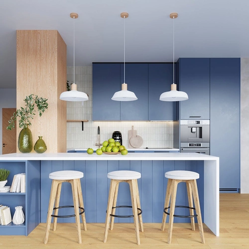 Závěsné svítidlo FANO bílá skandinávská do obýváku a jídelny ocel 34 cm SOLLUX LIGHTING