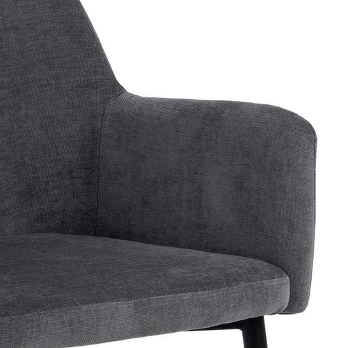 Jídelní židle Karen Actona čalouněná samet šedá s područkami moderní