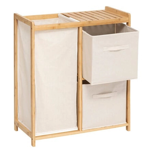 Koupelnová komoda Tidy Box s bambusovým košem na prádlo