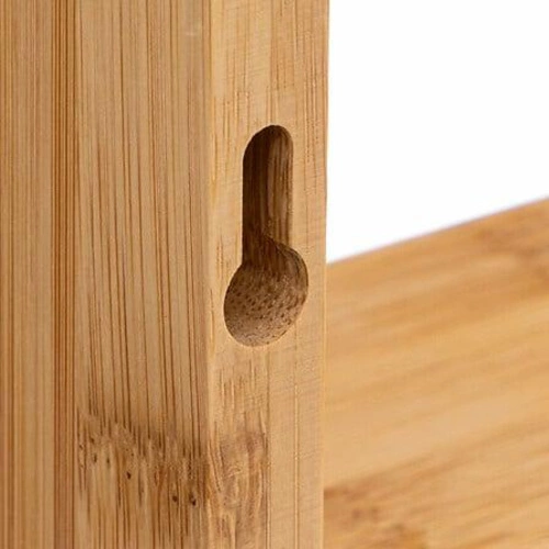 Sada 3 nástěnných polic Fixy bambusové dřevěné police na knihy a dekorace do obývacího pokoje 5five