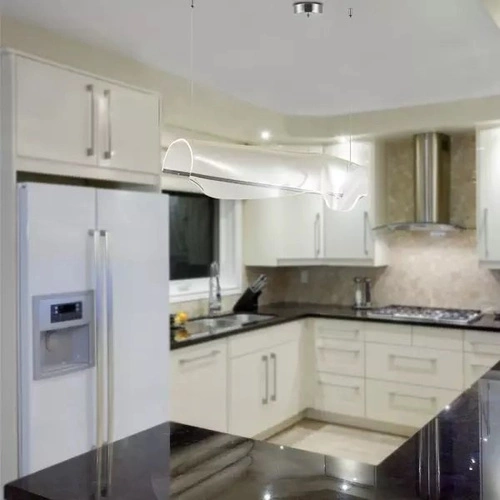 Závěsné LED svítidlo Cortina no. 2 moderní chromované do obýváku a jídelny, výškově nastavitelné