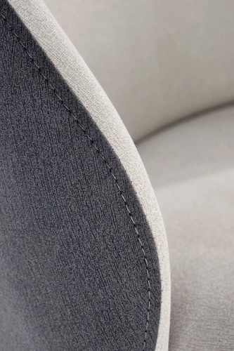 Čalouněná jídelní židle Lydie šedá moderní na lyžinách Intesi s černými nohami