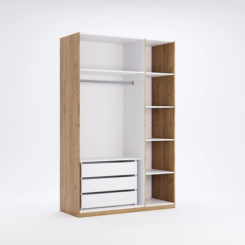 Bílá komoda se zásuvkami Intesi 87 cm moderní do šatny nebo ložnice