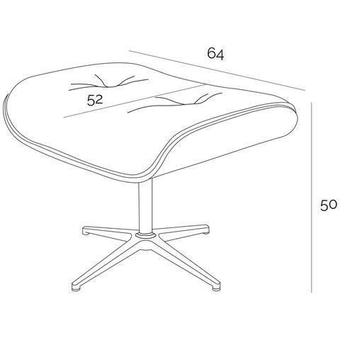 Ergonomická kancelářská židle VIP Exclusive Home černá kožená s podnožkou otočná D2.DESIGN