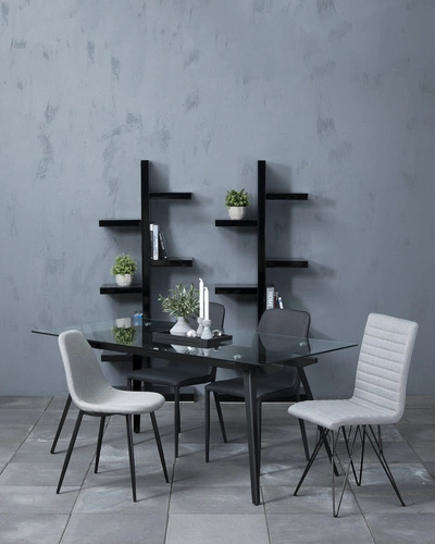 Čalouněná jídelní židle Wilma Actona moderní šedá s černými nohami