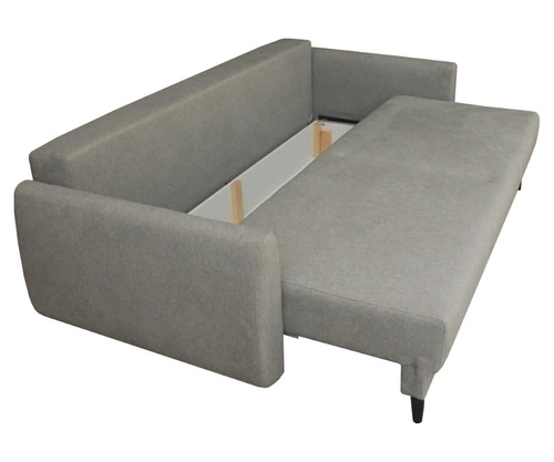 Rozkládací pohovka Forn Intesi šedá s úložným prostorem a funkcí spaní skandinávský styl do obýváku