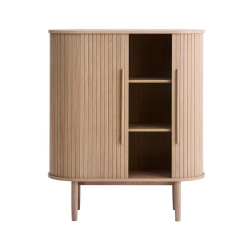 Komoda Meta vysoká 100 cm moderní dubová na nožičkách do obýváku