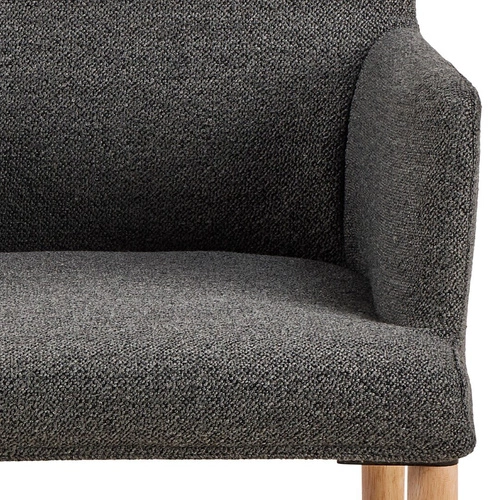 Čalouněná jídelní židle s područkami Zoe Actona antracitová skandinávský styl