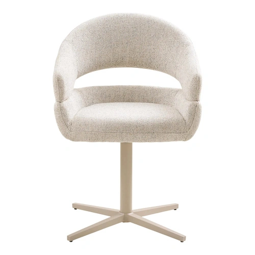 Otočná jídelní židle Dover světle šedá čalouněná do jídelny a obýváku