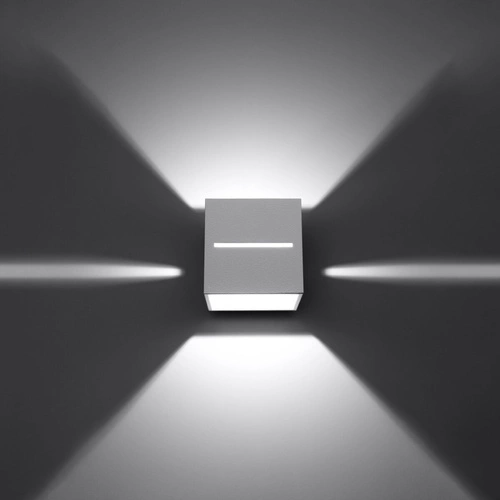 Moderní nástěnné svítidlo LOBO bílé hliníkové do ložnice a obývacího pokoje Sollux Lighting