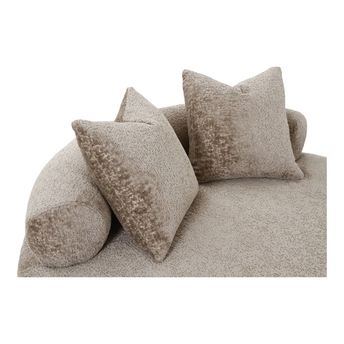 Lehátko Cairo tmavě béžové, čalouněné šenilem, skandinávský styl do obýváku a ložnice Intesi