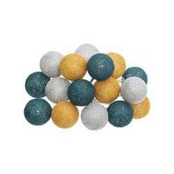 Bavlněná světelná girlanda Atmosphera LED na baterie do interiéru 255 cm 16 světýlek