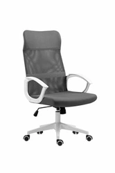 Ergonomická kancelářská židle Rosso šedá otočná s nastavitelnou výškou síťovaná do kanceláře