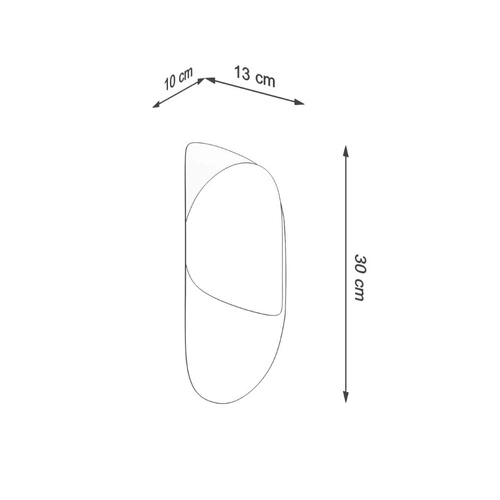 Nástěnné svítidlo Tear černé moderní kovové do obýváku, ložnice nebo nad zrcadlo
