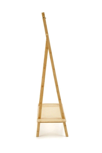 Intesi Boho bambusový stojanový věšák do předsíně s ratanovou policí přírodní 168 cm