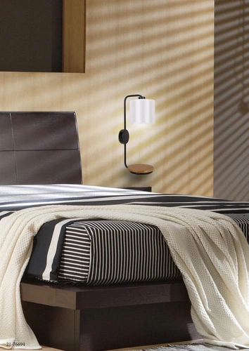 Nástěnné svítidlo Alpine moderní černé kovové do ložnice a obývacího pokoje E14 41 cm