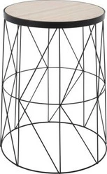 Kulatý konferenční stolek Rack moderní skandinávský do obýváku kovový černý 28 cm