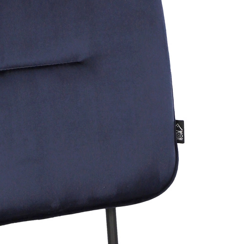 Čalouněná židle Adele Intesi sametová modrá na lyžinách moderní do jídelny