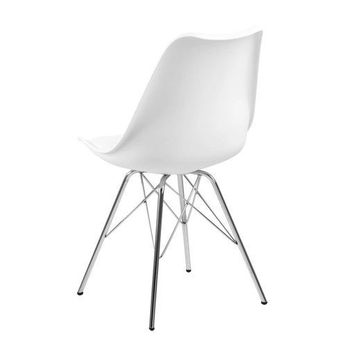 Jídelní židle Eris Actona bílá moderní z plastu snadno čistitelná
