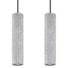 Závěsné svítidlo LUVO 2 šedé betonové moderní nad kuchyňský ostrůvek a do obývacího pokoje