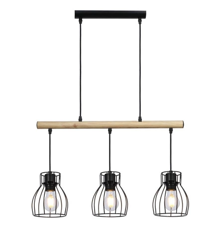 Závěsná lampa Bernita 3x60W E27 černá
