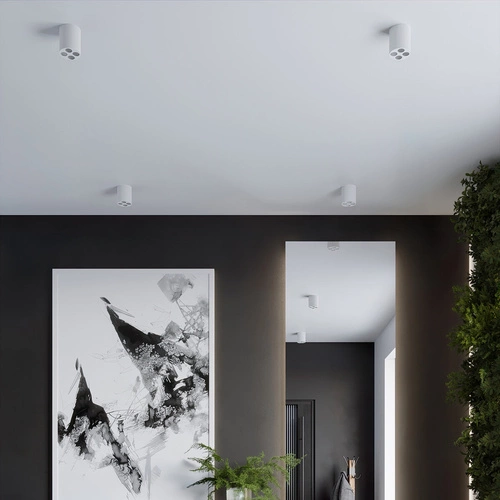 Stropní LED svítidlo ZOE bílý minimalistický do obýváku a kuchyně hliník 4x9W