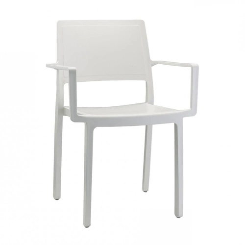 Zahradní židle Kate SCAB Design bílá z plastu stohovatelná s područkami snadné čištění