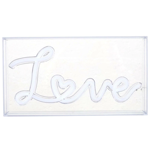 LED noční lampička Love moderní bezdrátová dekorativní bílá do dětského pokoje Intesi