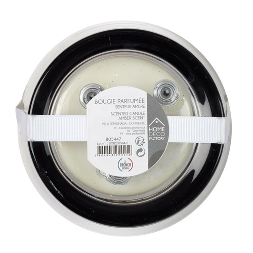 Vonná svíčka jantarová ve skleněné šedé váze Intesi dekorativní dárek