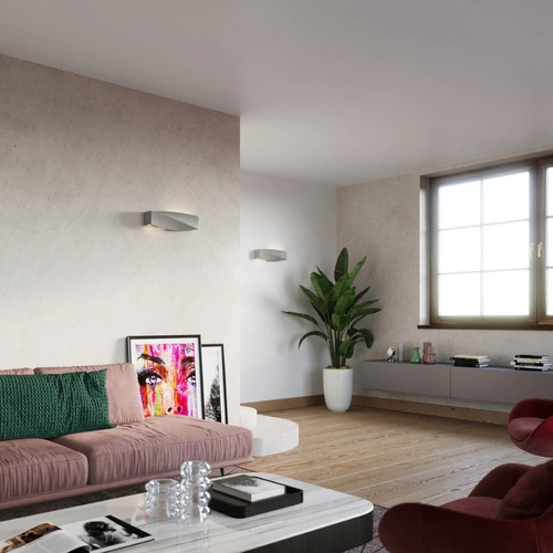 Moderní nástěnné svítidlo Sigma Sollux šedé do obýváku a ložnice keramika sklo 42 cm