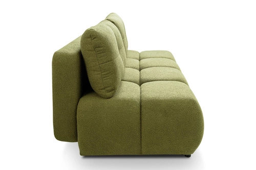 Rozkládací pohovka Flade s úložným prostorem a funkcí spaní, zelená, moderní do obýváku