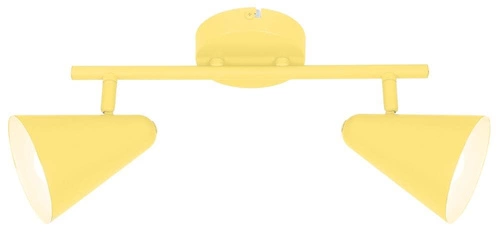 Stropní svítidlo Amor žluté kovové nastavitelné do obýváku a kuchyně 2bodové 42 cm