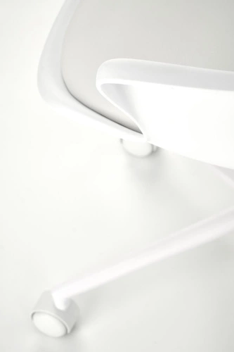 Dětská kancelářská židle Lygas bílá ergonomická otočná kožená s nastavením Intesi