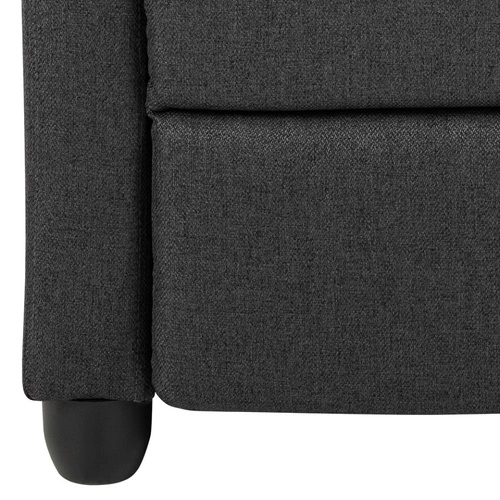 Rozkládací křeslo do obýváku Siom Actona antracit s podnožkou a opěrkou hlavy čalouněné