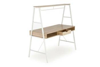 Dvojité pracovní stůl Suplika dub sonoma se zásuvkami a nástavcem moderní pro kancelář Intesi