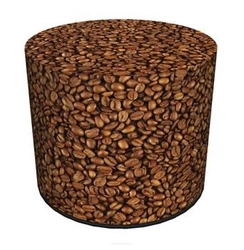 Puf Latte Intesi kulatý moderní čalouněný multicolor do obýváku a ložnice 40 cm