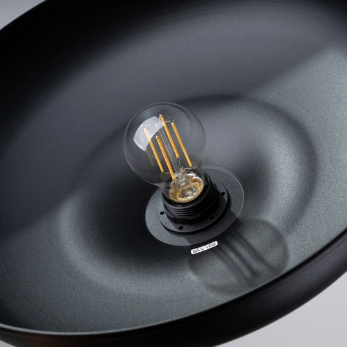 Závěsné svítidlo INDY černé skandinávské do obýváku a nad stůl 38 cm SOLLUX LIGHTING