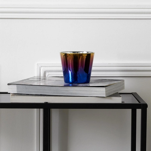 Opalizující vonná svíčka Intesi do obýváku a ložnice ve skle moderní multicolor