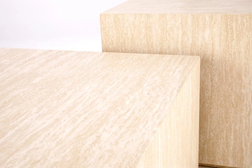 Konferenční stolek Travertino čtvercový 60x60 moderní do obýváku imitace travertinu Intesi