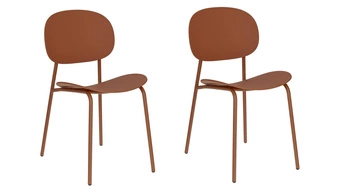 Sada 2 hnědých židlí Nube