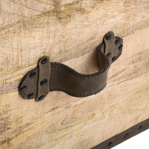 Hnědý čtvercový taburet se schovkou Colonial Atmosphera do obýváku a předsíně 49 cm