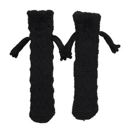 Černé ponožky Intesi s magnetickými packami, moderní a pohodlné do ložnice